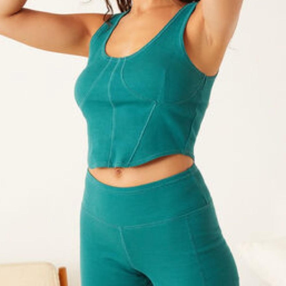 LA hearts teal lounge top